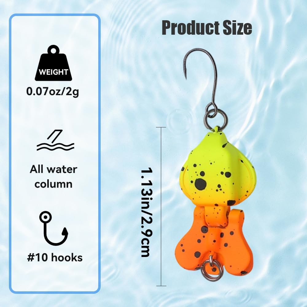 Trout Fishing Lures Kit - 5PCS Micro Finesse Lure Set - Tungsten Weighted Slow Sinking Glide Baits for Bass Panfish Crappie - All Water Column Freshwater Fishing Bait for Lake & River