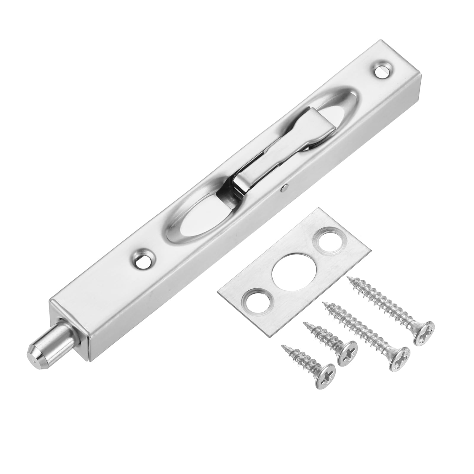 uxcell Door Flush Bolts Latch 6" Stainless Steel Security Door Guard Lever