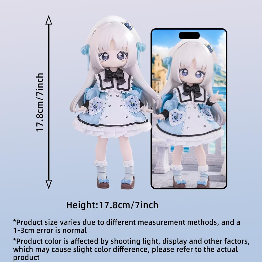 niannyyhouse BJD Blind Box Figurki, Ball Jointed Doll z ubraniami, seria Sweetr Girl, 1/12 Figurka kolekcjonerska w skali 1/12 (6 sztuk)