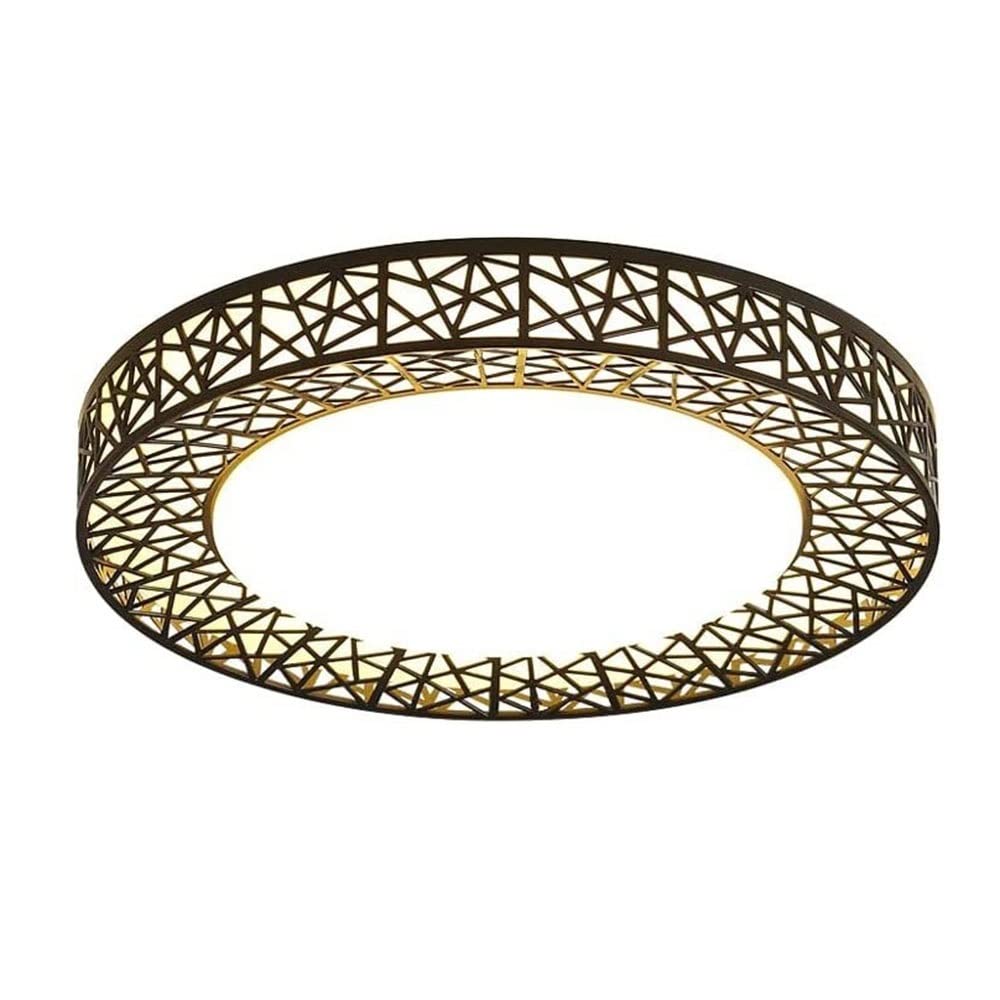 Ściemnialne lampy sufitowe LED wpuszczane kreatywne gniazdo dla ptaków okrągła lampa sufitowa, do sypialni salonu przedpokój jadalnia gabinet, rozmiar: Sortowanie (kolor: Ciemny (19,7 cala) , Rozmiar: