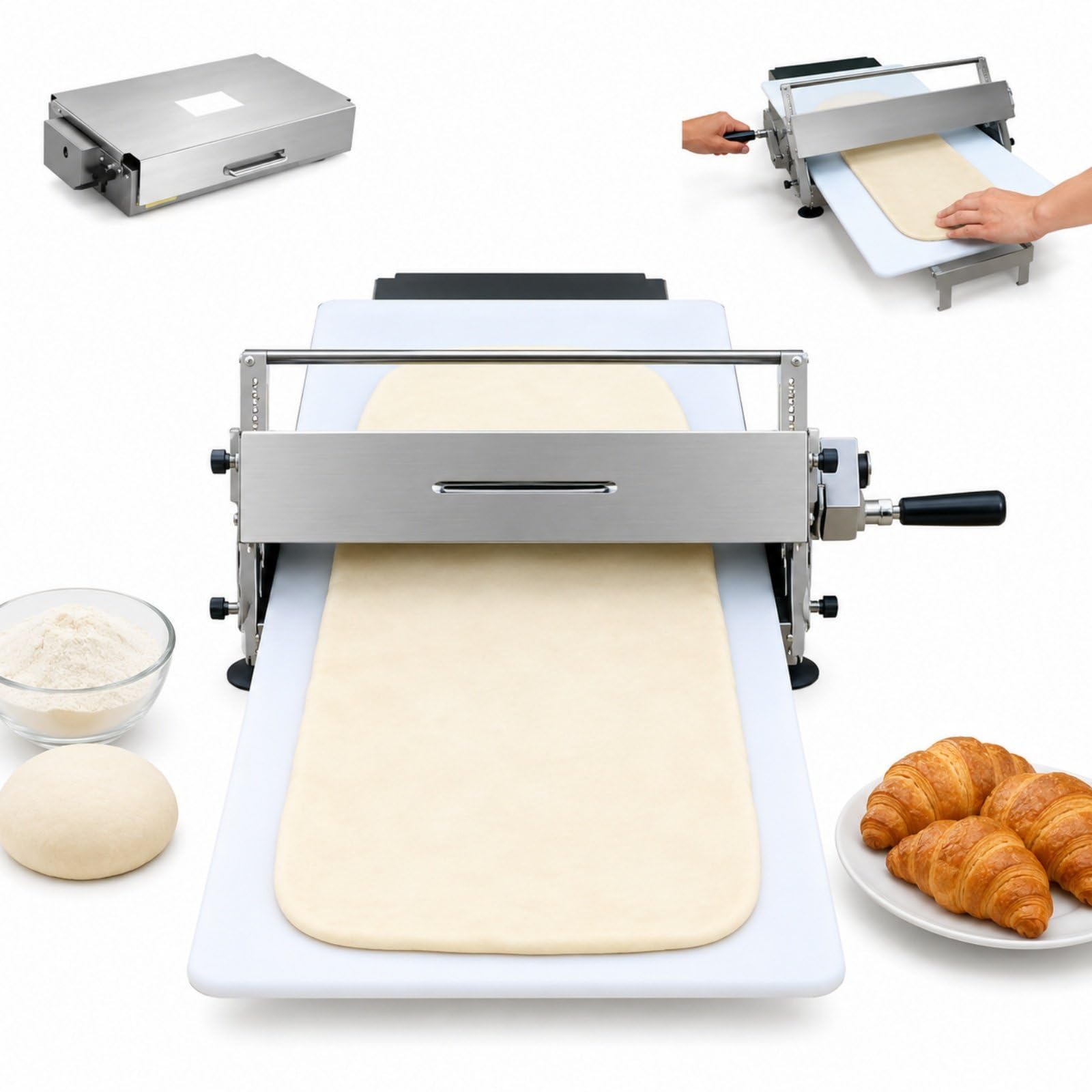 Laminoir Manuel, Machine à Laminer la Pâte, Pliable M300