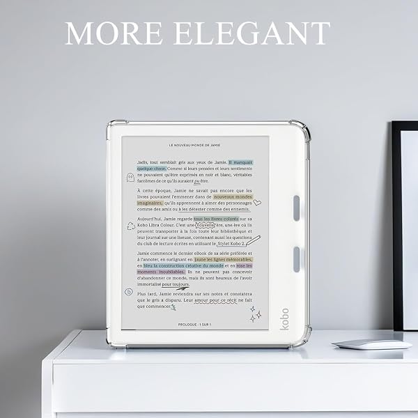 Stianiiie Coque pour Kobo Libra 2 / Libra Colour 7" Housse avec Coins renforcés Étui pour Libra 2 Ereader Libra Colour Étui - 2
