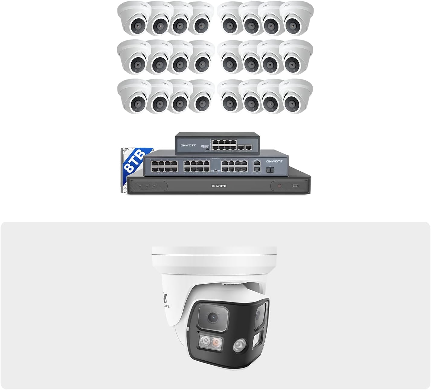 ONWOTE 32 Channel 12MP NVR Security Camera System (25) Wired PoE IP Cameras