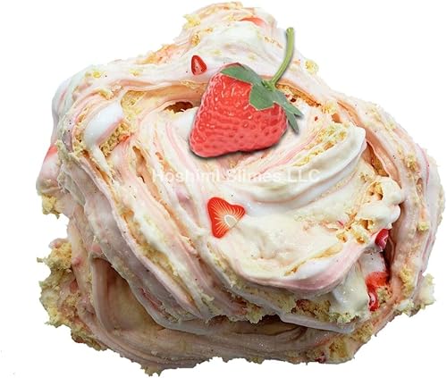 Miniatura 6 de Kit de slime de gofres de fresa para niños a partir de 8 años  Mantequilla perfumada y limo de nube con gofres de arcilla, chispas, jarabe y