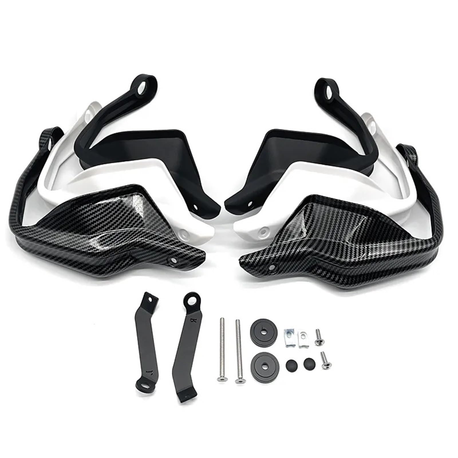 Protector de manos for motocicleta con apariencia carbono