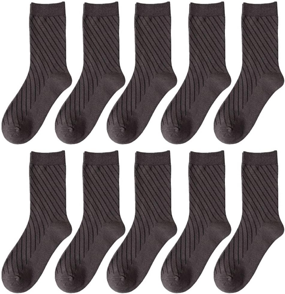 10 Pairs Of Men's Socks Breathable Business Black Long Gift Set