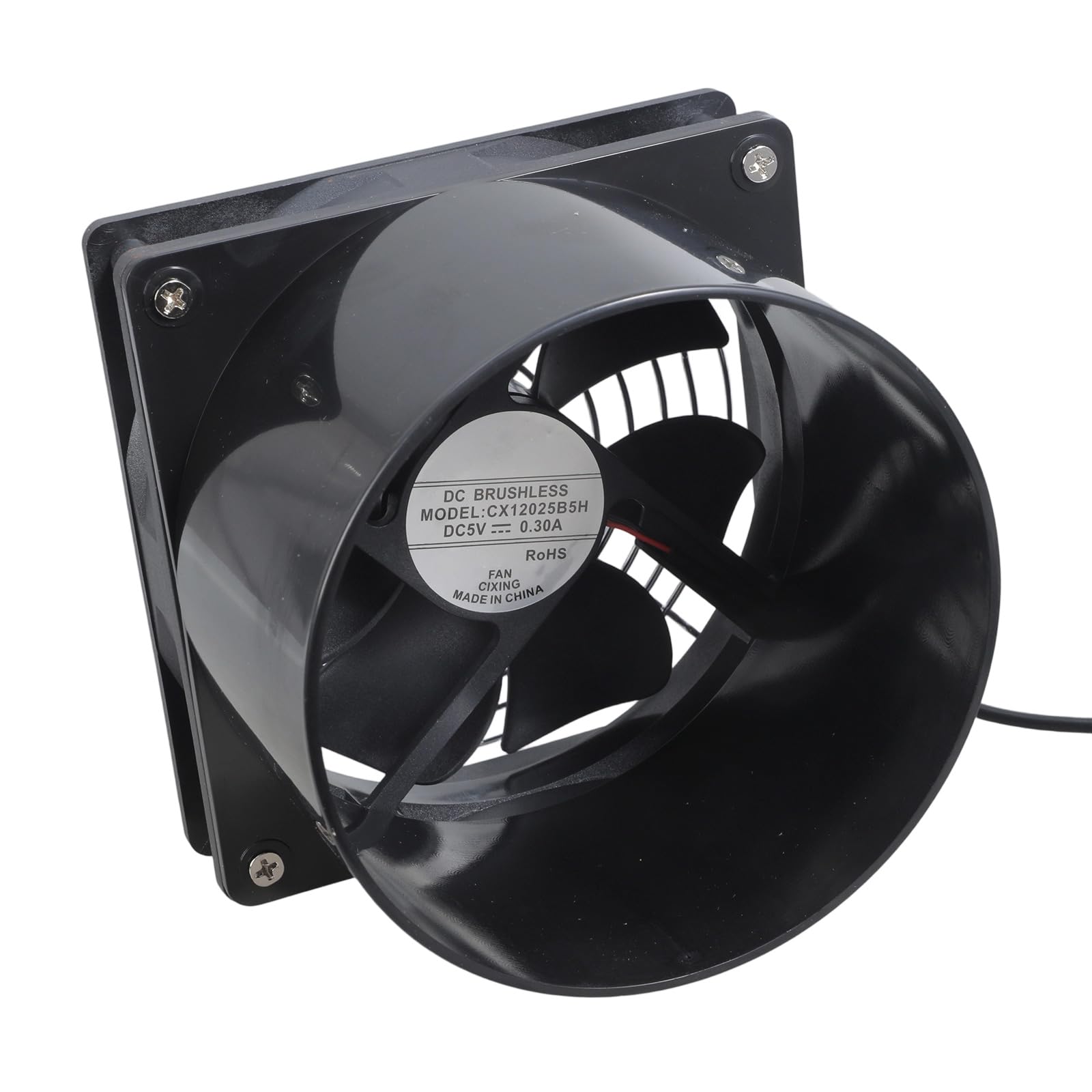 Practical ABS 12cm Exhaust Blower 3 Speed Option 70CFM Airflows USB Suitable for Workshop Venting USB Powered Bathroom Exhaust Fan
