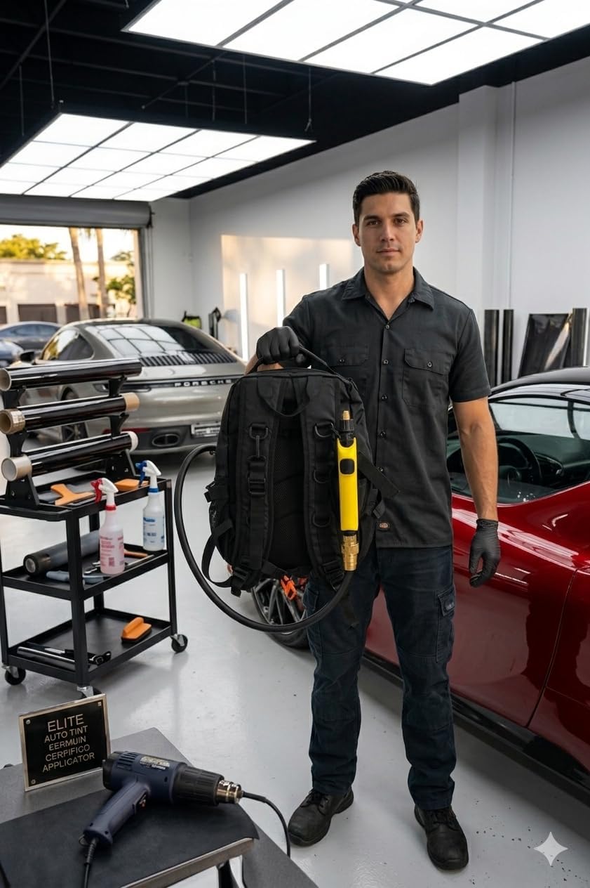 3TON Cordless Mobile Spray Backpack for PPF & Window Tint – Battery Operated, Portable Tint High Pressure Sprayer Backpack Inline Filter Hose – Professional Tool for PPF and Windows Tint