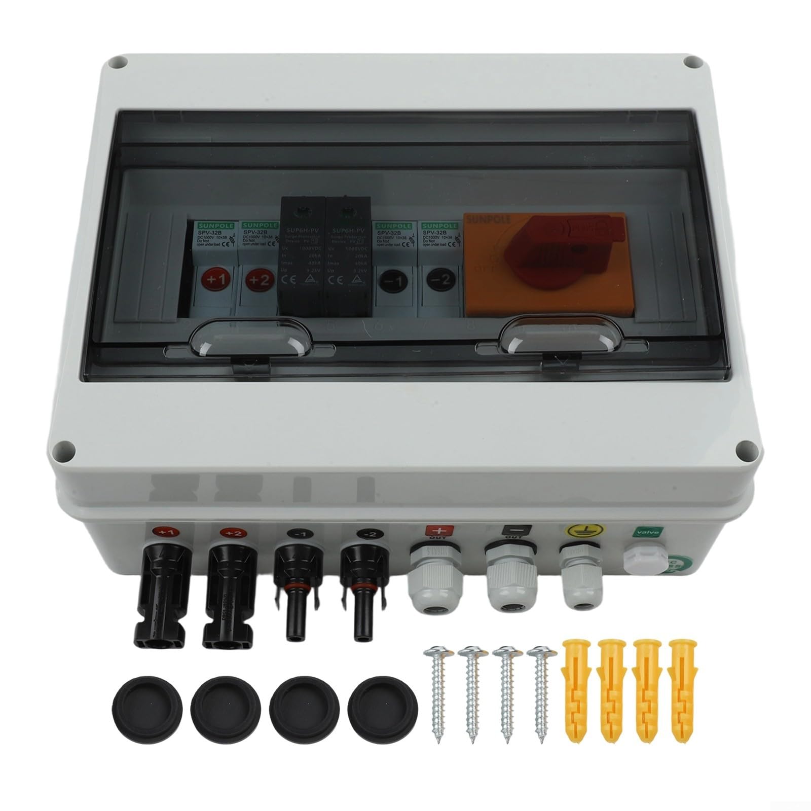 Caja combinada solar avanzada 2 en 1 hacia fuera de 1000 V diseñada para una seguridad y rendimiento óptimos en instalaciones en techos