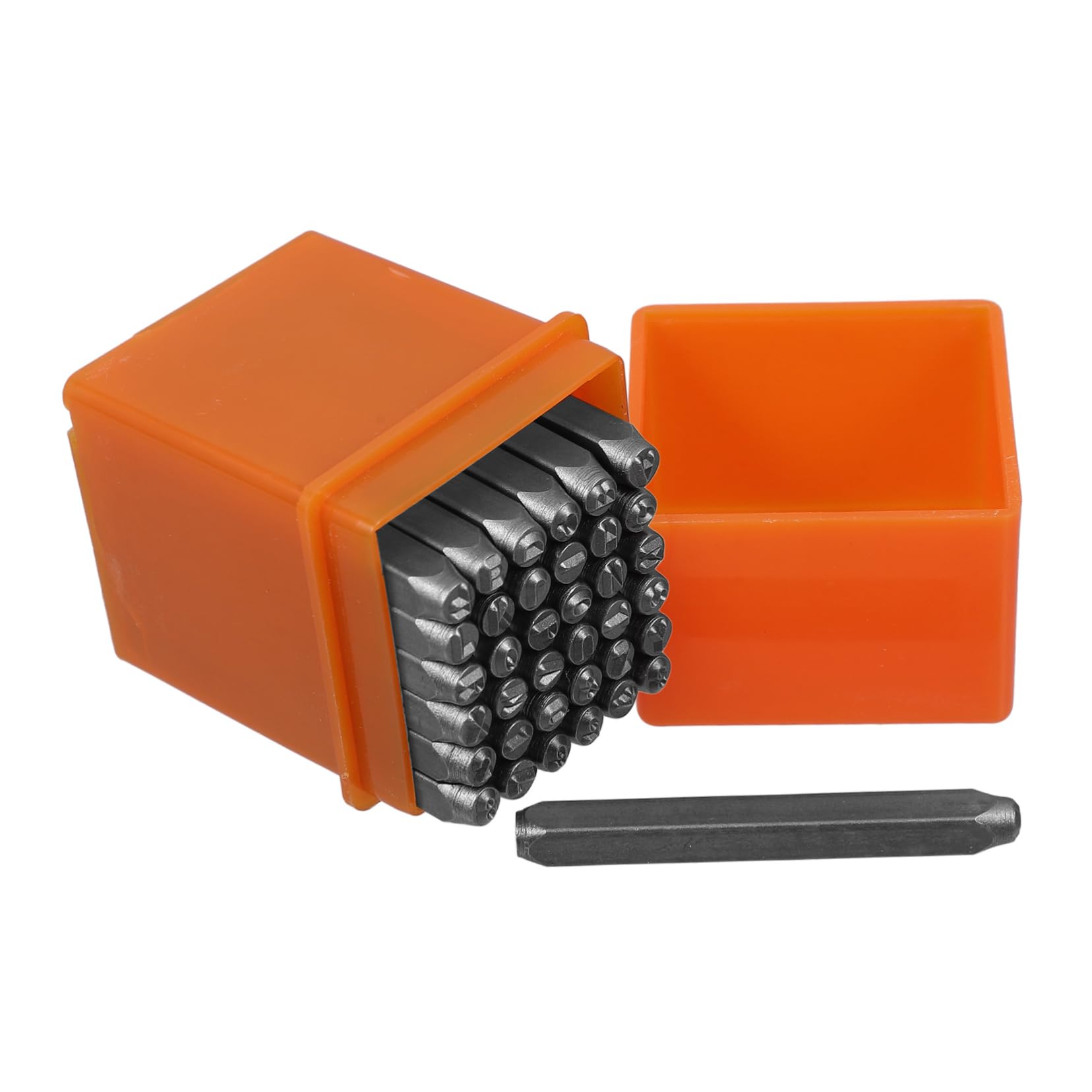 Kit de Estampación de Metal de 37 Piezas Sellos Abecedario A-z, Números 0-9 y Corazón, Adecuado para Madera y Plástico