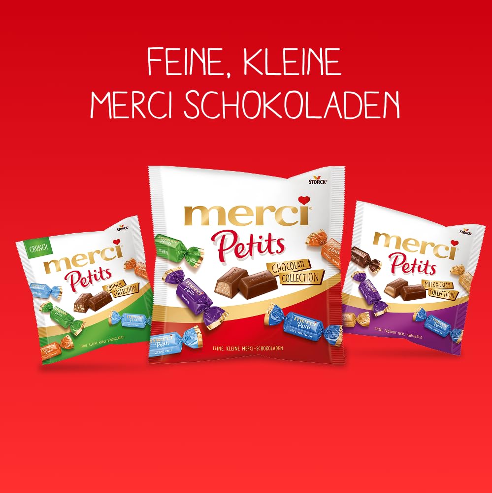 "Vielfalt der merci Petits Schokolade: Grosse Auswahl für alle!" 5 merci Petits Chocolate Collection 1000g Runddose