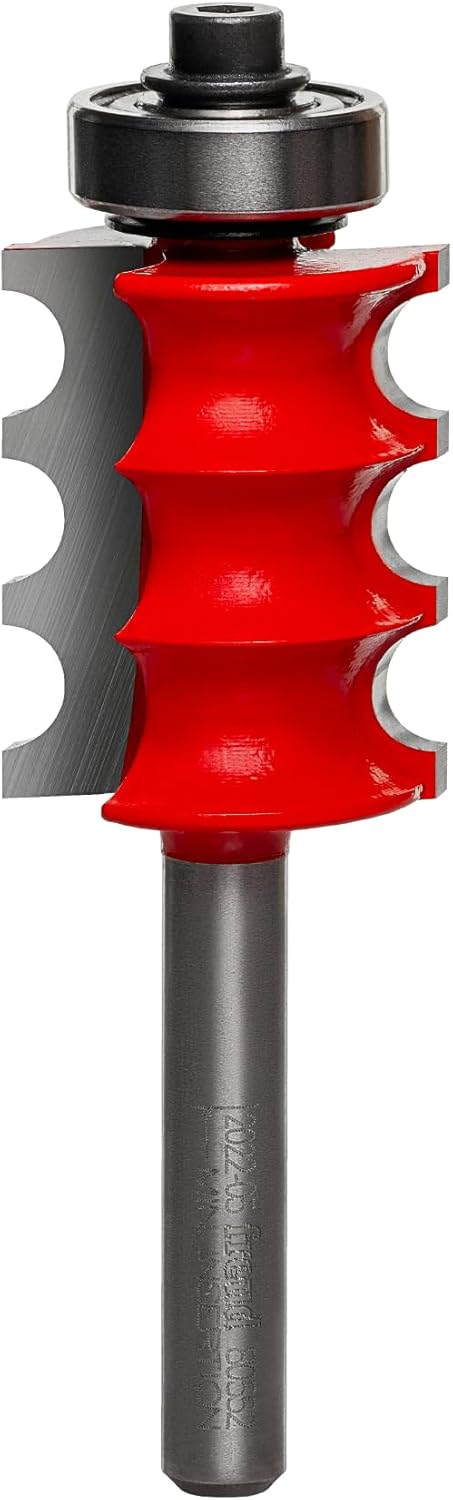 Freud 80-552: 1/8" Radius Triple Beading & Fluting Bit with 1/4" shank, 2-3/4" overall length