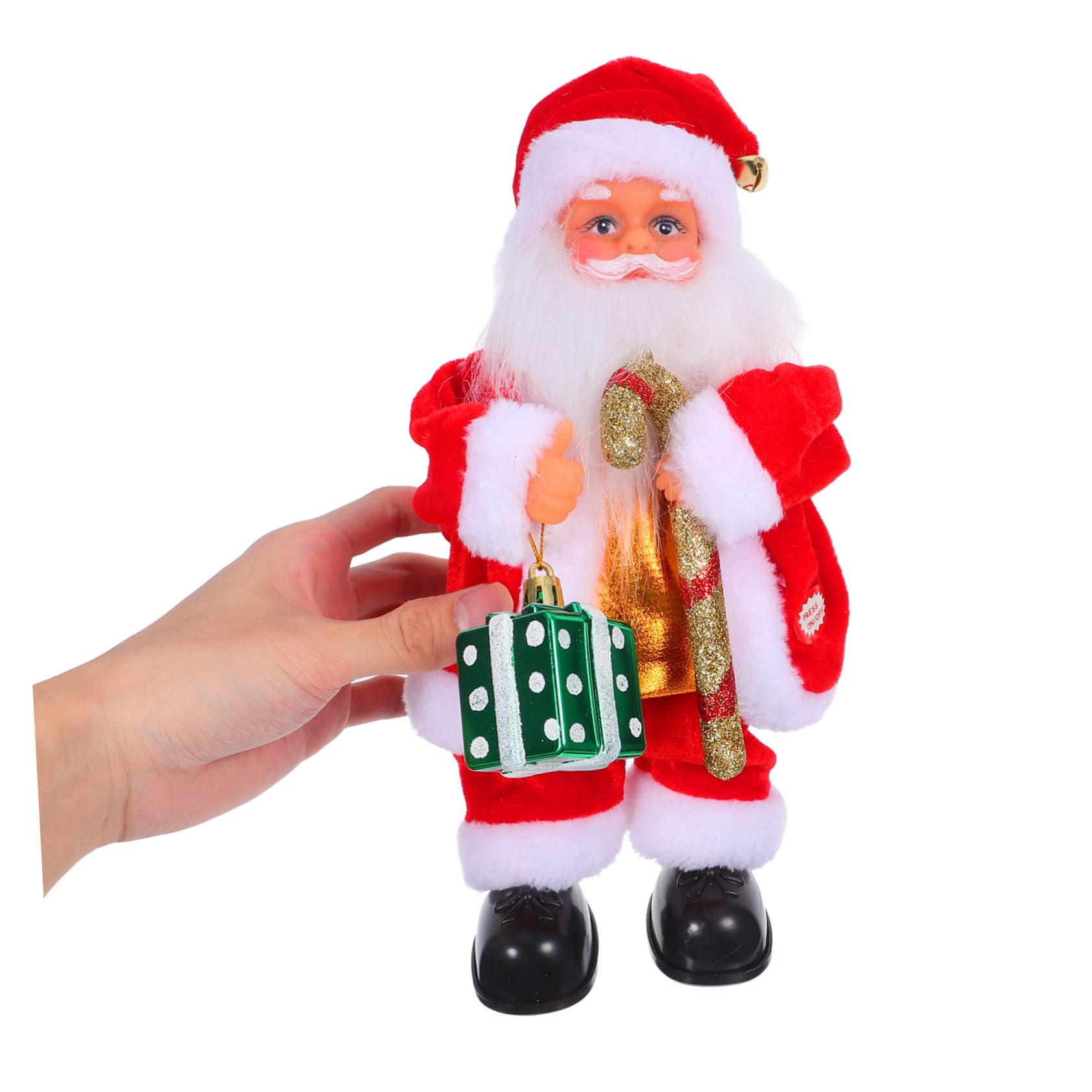YARNOW Juguete de Papá Noel Eléctrico Musical Adorno Navideño Decorativo Juguete para Fiestas Infantiles y Celebraciones Festivas
