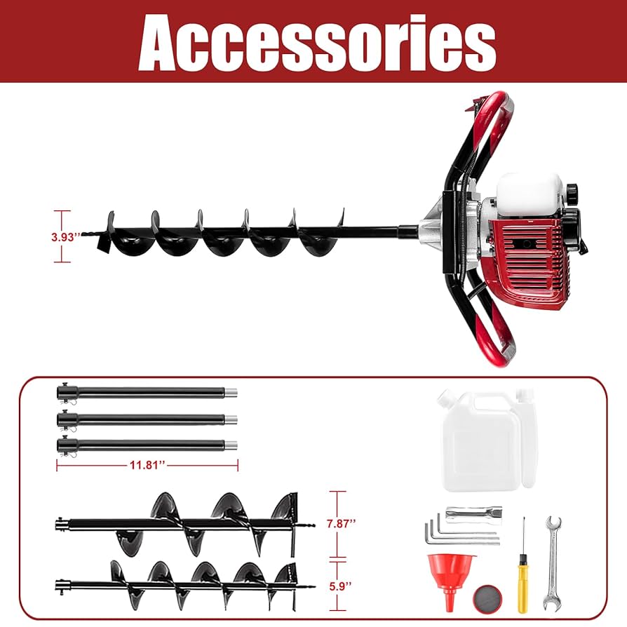 Amazon.com: JKCHENPRO 2 Stroke Gas Powered Post Hole Digger