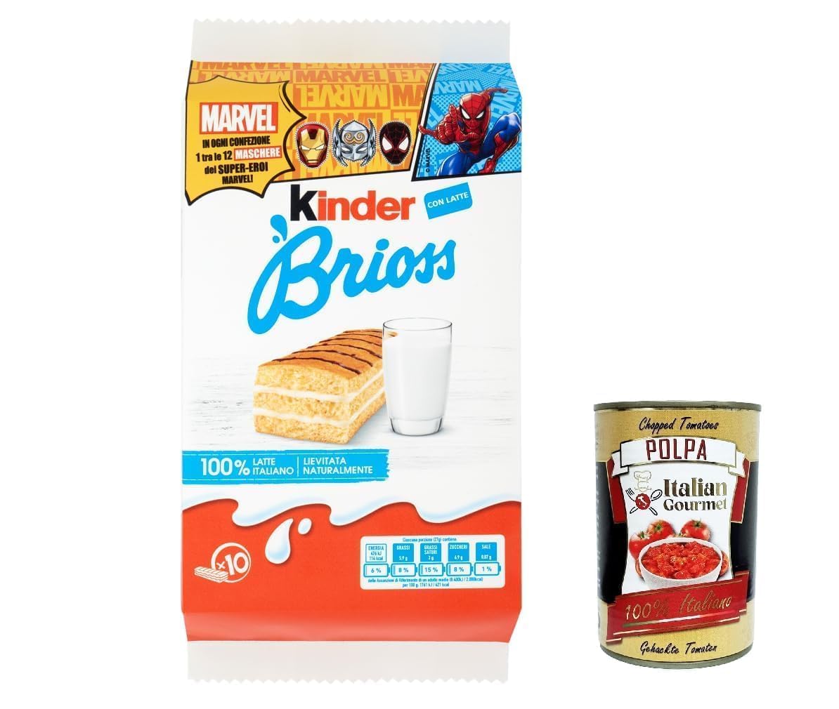 Italian Gourmet Kinder Brioss merendine Milch-Kuchen classic soft 12 x 300g