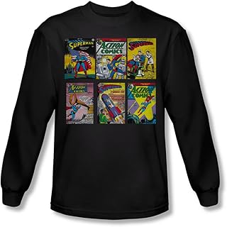 – para hombre SM fundas camiseta de manga larga en color negro Negro negro Large