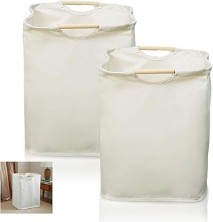 Narrow Laundry Basket,2pcs Fabric Laundry Basket,30×29×38.5cm Baskets Storage Laundry with Handles,Laundry Baskets,Laundry Hamper for Bedroom Bathroom