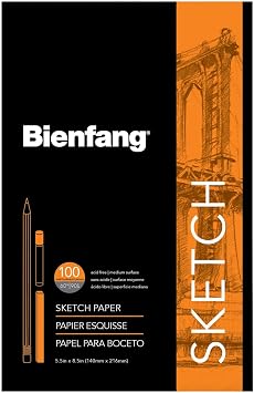 Bienfang Sketch Paper 100-Sheet Pack, 5.5.x 8.5, 100 Sheets