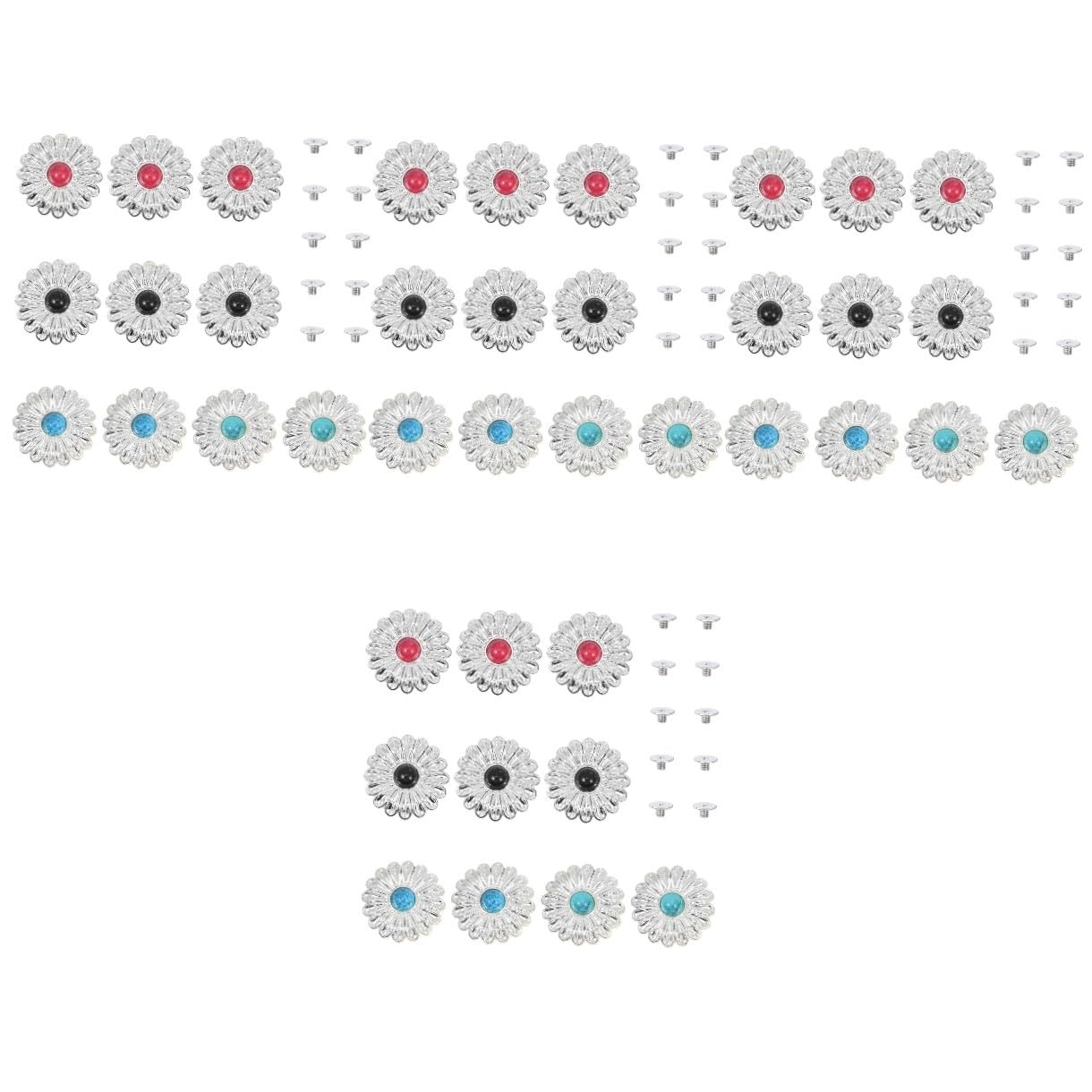 VILLCASE 4 Sätze Stoffschnalle Selber Machen Taschenzubehör Buttoned down Decorative Buttons Knopf Drücken Stift Hochzeitsdeko Gepäckverschlüsse Aus Leder Druckknöpfe Legierung 10 Stück * 4