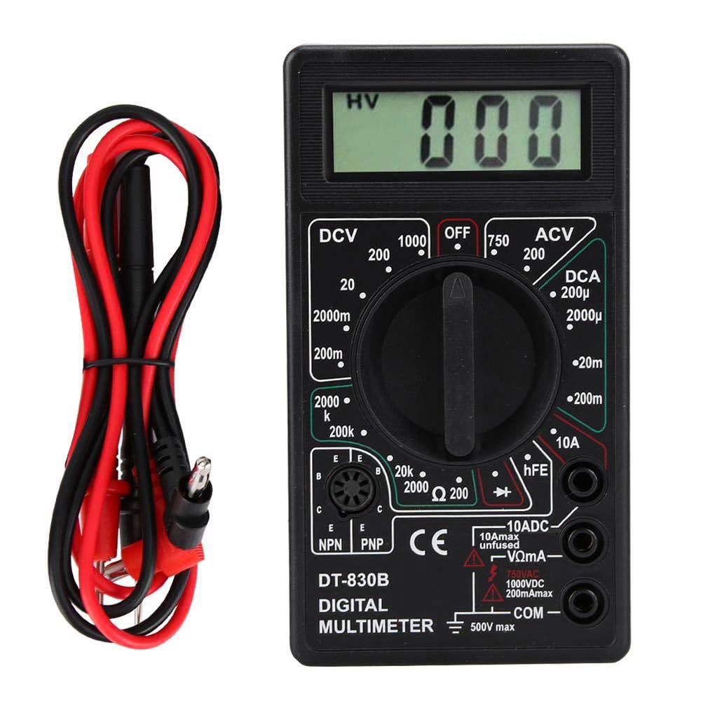 POFET Digital Multimeter,DT-830B Multifunctional Portable LCD Digital Multimeter Amp Volt Ohm Tester Voltmeter Ohmmeter Meter