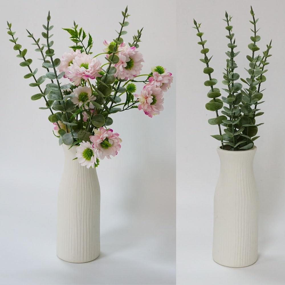 130PCS Faux Eucalyptus Stems Fake Eucalyptus Leaves Real Touch Artificial Greenery Stems Vase Fillers for Conterpieces Flowers Bouquet Wedding Decorations - Image 4