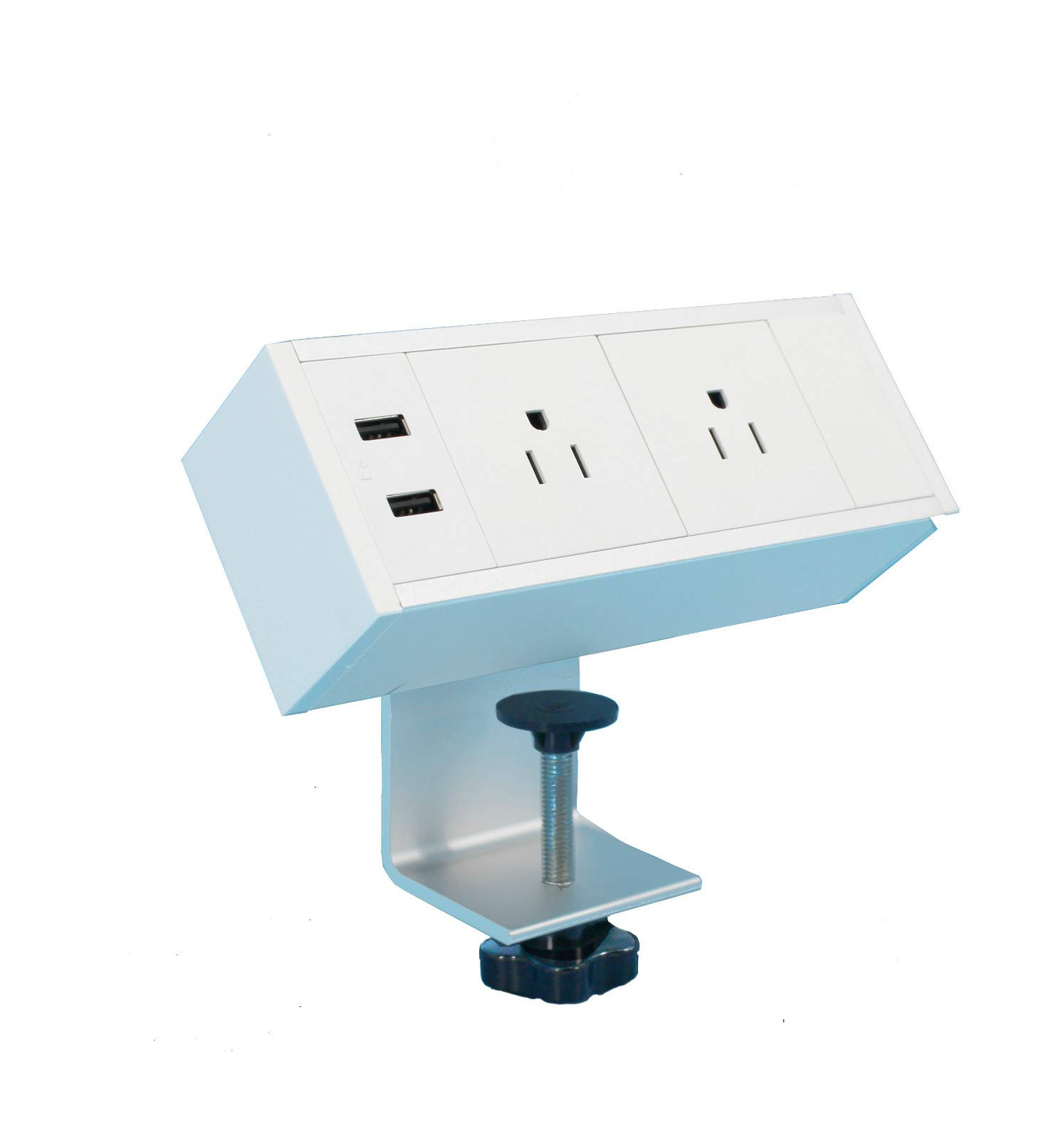 Haylink UL Desktop Sockets 2 Outputs 2 USB Charging Desk Clamp Power