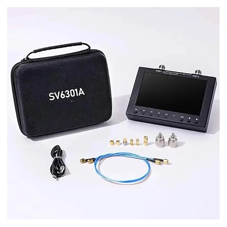 Spectrum Analyzer, Vector Network Analyzer SV6301A 1MHz-6.3GHz 7inch Touchscreen S-Parameter Measurement RF Testing Tool with High Accuracy NanoVNA