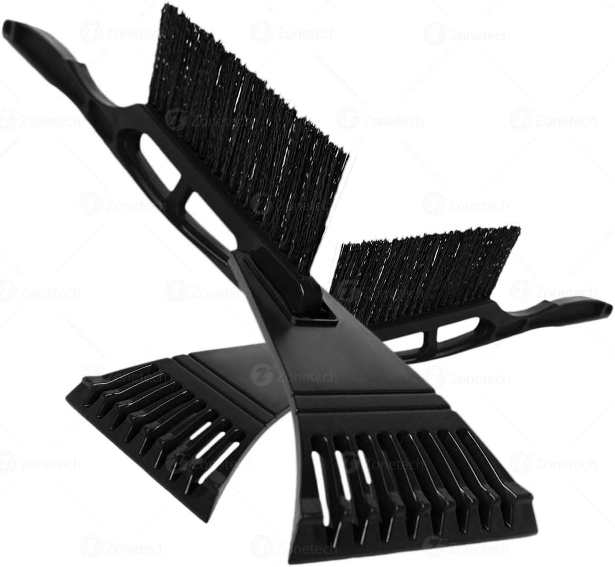 Zone Tech 2in1 Ice Snow Brush/Scraper 2Pack Premium