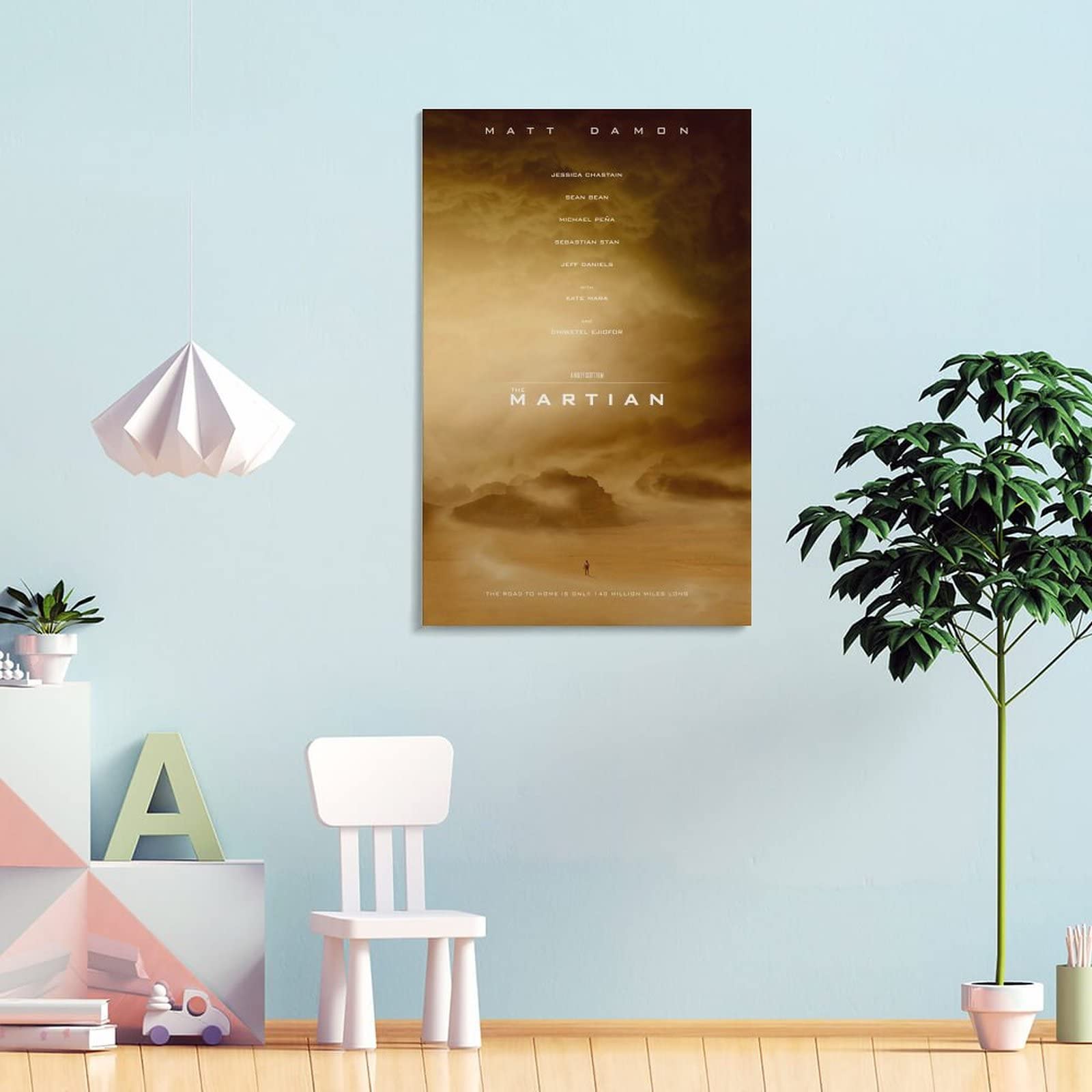 Póster de película de ciencia ficción de The Martian y arte de pared para decoración moderna de dormitorio familiar, 20 x 30 pulgadas (50 x 75 cm)