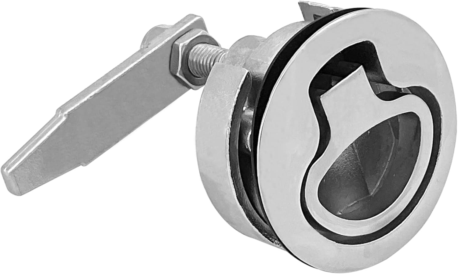 ISURE MARIEN 2PCS Marine Grade Stainless Steel Floor Buckle Hatch Latch Flush Turning Lift Handle Floor Buckle Recessed Hatch Pull latchs