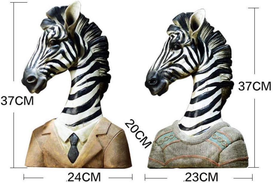 Sculpture Appreciation Bust Creative Zebra Bust Statue Decor Crafts Wine Cabinet Ornaments