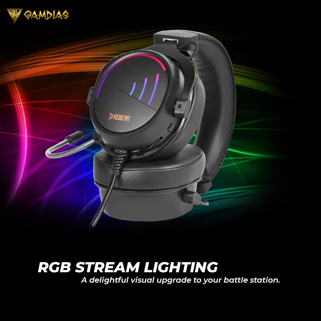 Casque Micro Gamer Gamdias Hebe M2 RGB 