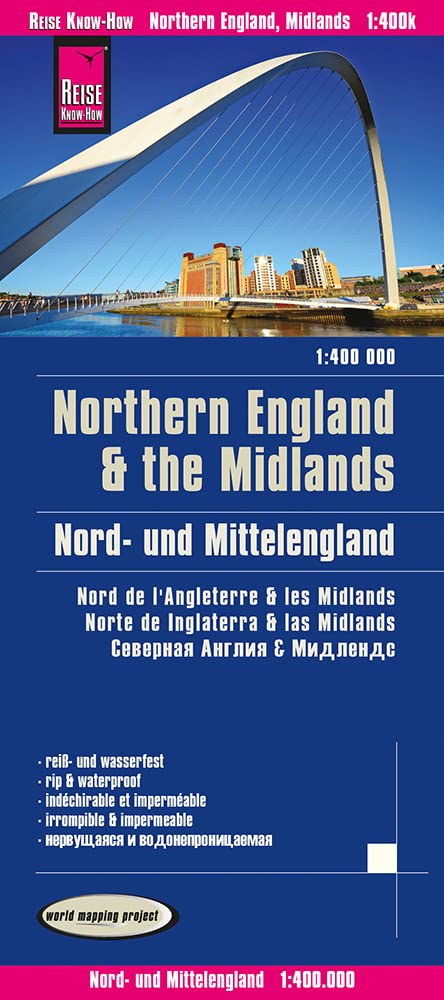 England North & Midlands (2022): (world mapping project) (England North & Midlands 1:400.000): reiß- und wasserfest (world mapping project)