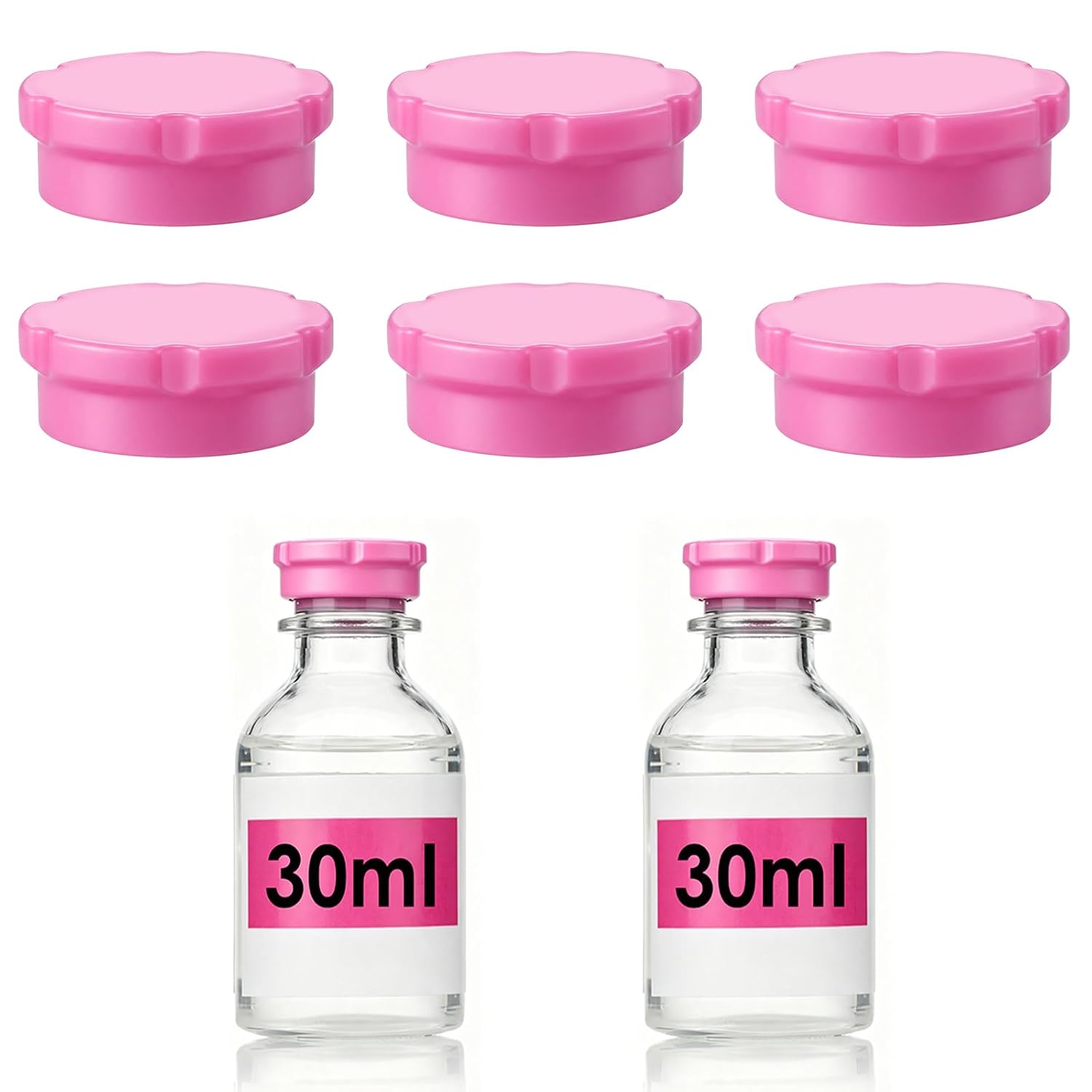 Sieral 6 Pack 30ml Peptide Vial Cap for Water Silicone Protective Cover