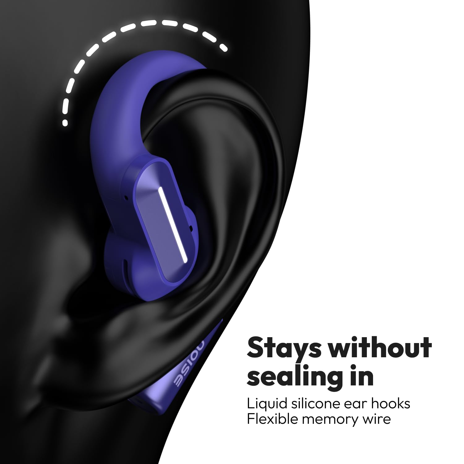 Noise Alt Buds Open Wireless Open-Ear Earbuds (2026), Red Dot Award-Winning Design, Hi-Res LHDC Audio, AI-Powered, Quad Mic ENC, App Support, Up to 35H Playtime, Bluetooth v6.0 (Chosen Black) — Amazon image 5