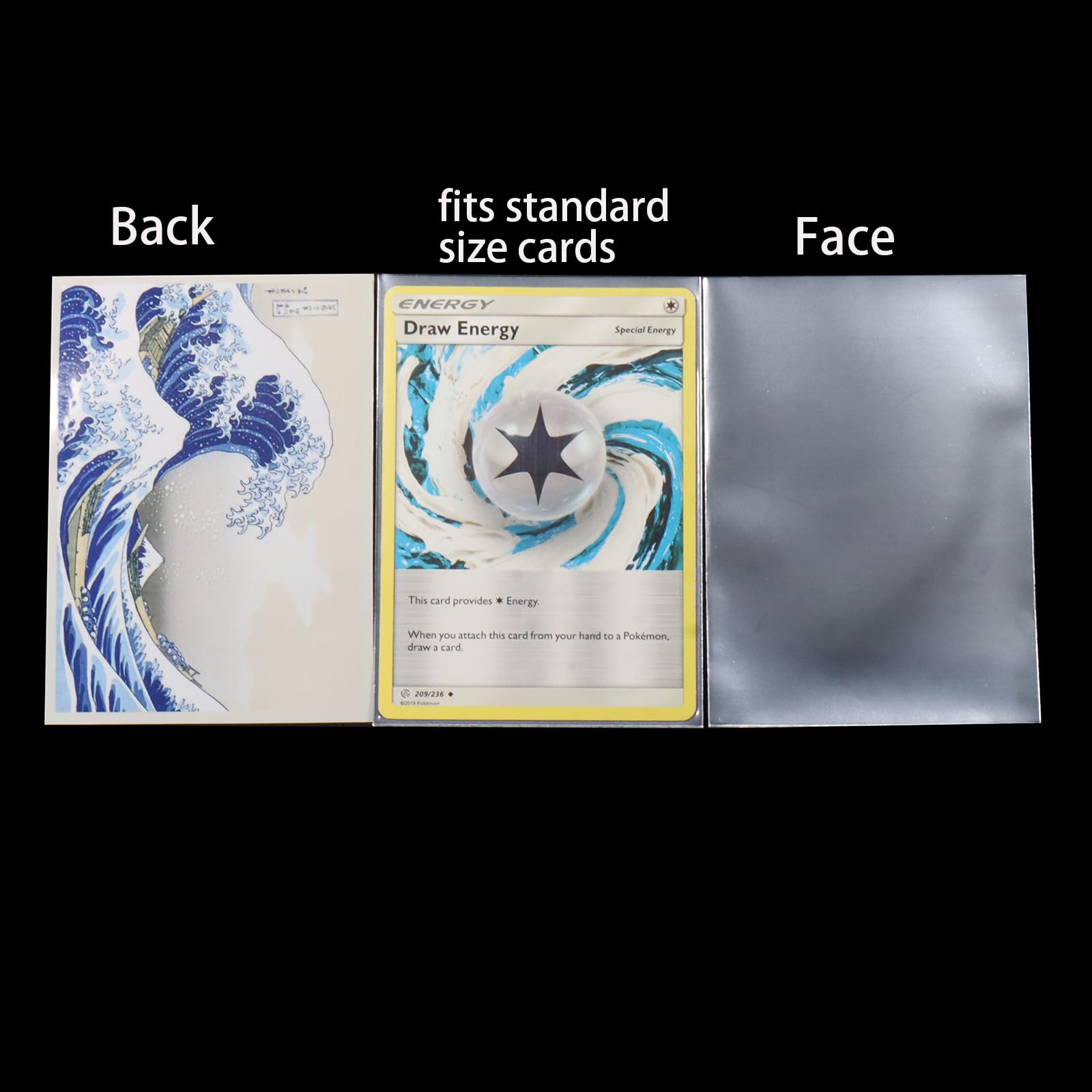 120 pcs The greate Wave Printing Art Card Sleeves for MTG/ygo Standard Sized Cards (66x91mm Glossy)