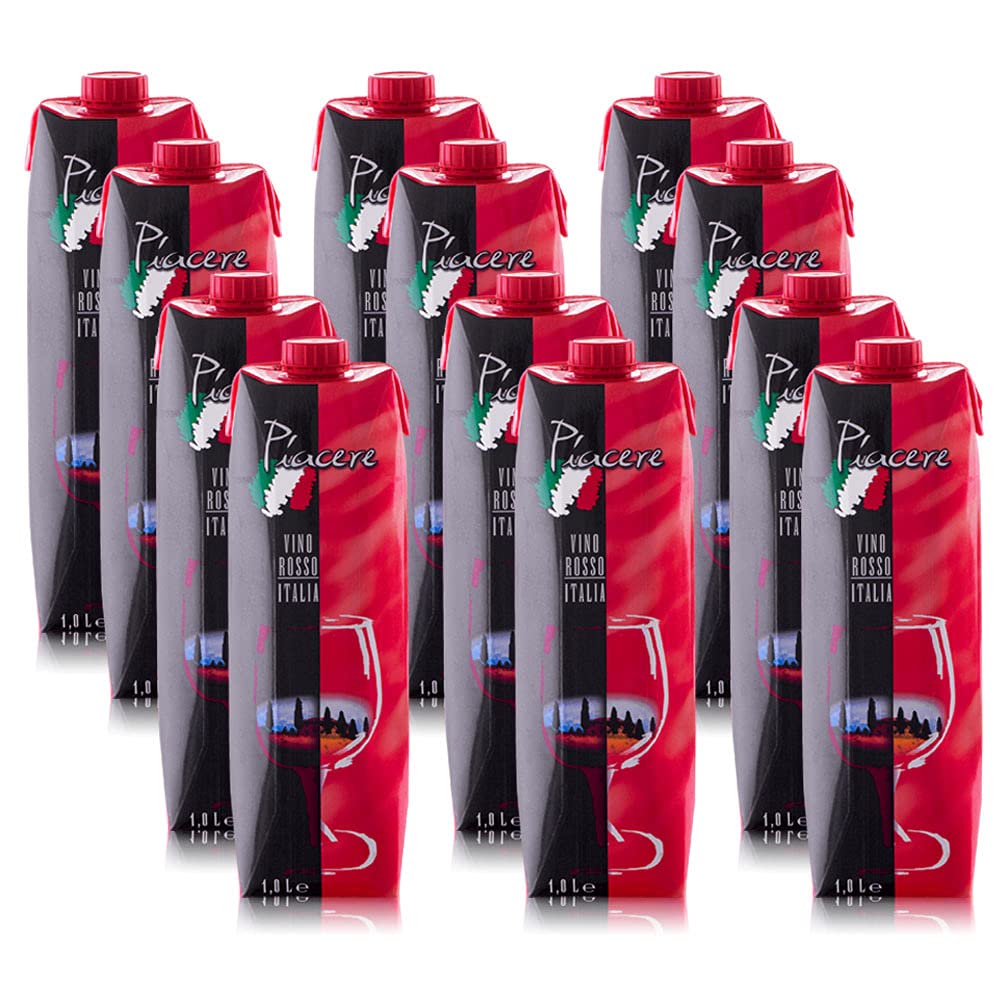 Piacere Vino Rosso Italia, Rotwein, trocken, (12x 1,0 l)