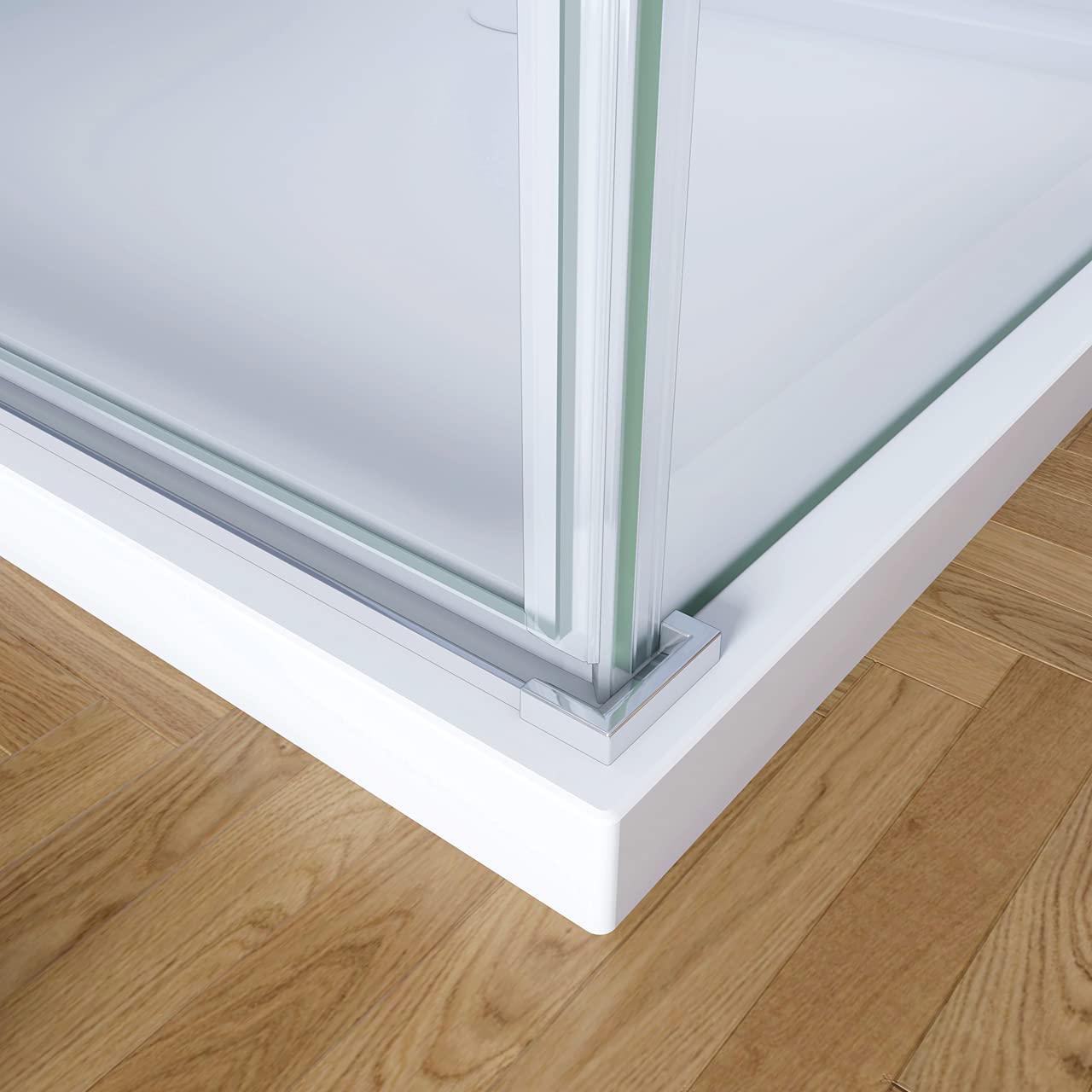 195cm Box Doccia Angolare Porta Battente 70x70cm vetro Satinato Barra 90cm | Parete Doccia Anticalcare, Vetro Temperato, Satinato Opaco, Barra Stabilizzatrice, montaggio irreversibile