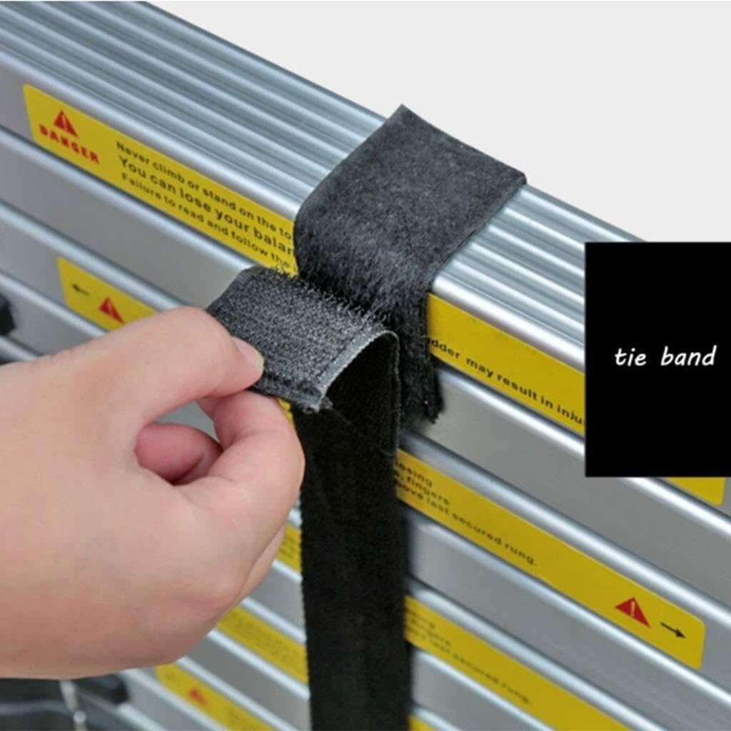 Foldable Multifunctional Aluminum Alloy Extension Ladder – Portable 10FT (3.2M) Straight Ladder for Outdoor Use Engineering and Home Projects