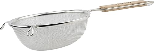 Miniatura 1 de Winco - MSTF-6S Winco Colador, 6.25 pulgadas de diámetro, malla individual fina, mediano, estaño, marrón