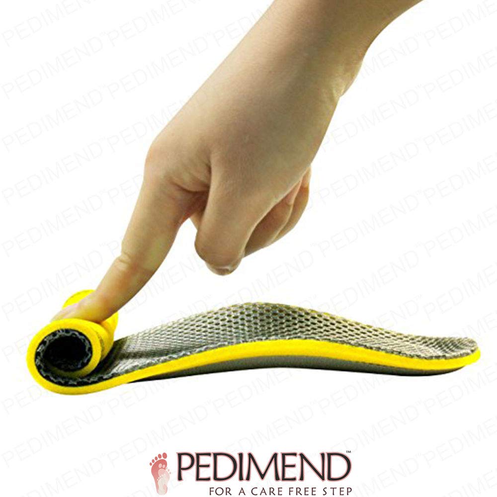 PEDIMEND ortopedyczna wkładka z płaską stopą (4PAIR) – idealna do zapalenia powięzi podeszwy / bólu pięt/kostki i ogólnego bólu stóp – wkładki do butów ortopedycznych – pielęgnacja stóp