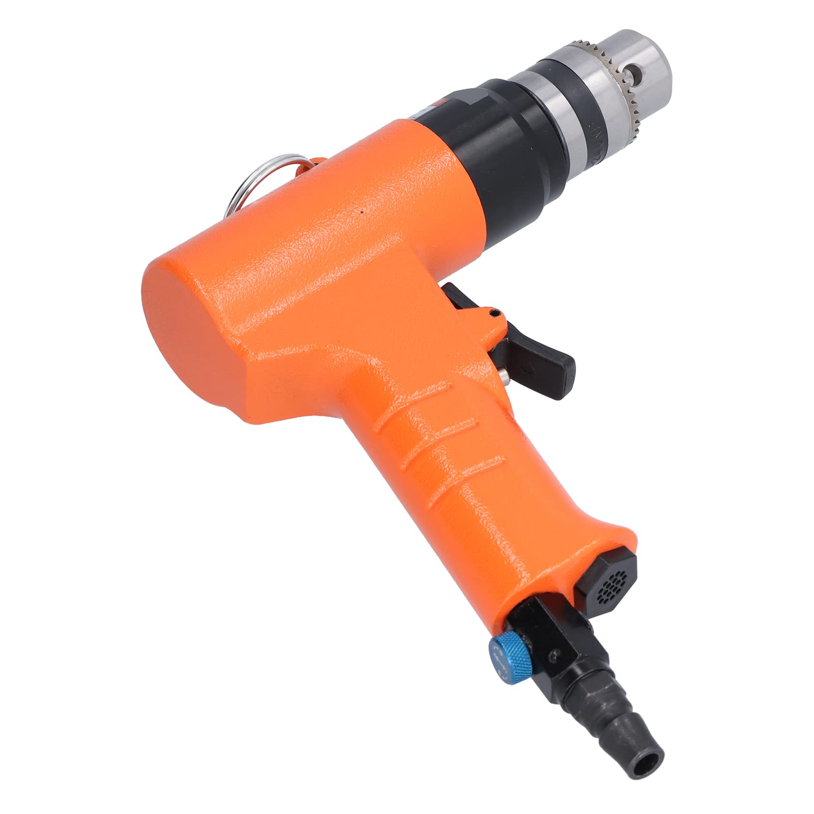 Empuñadura de taladro neumático neumático de 3/8 pulg. Potente diseño de rodamiento doble Reversible CW CCW 1400 rpm Velocidad ajustable para perforación de madera, hierro y