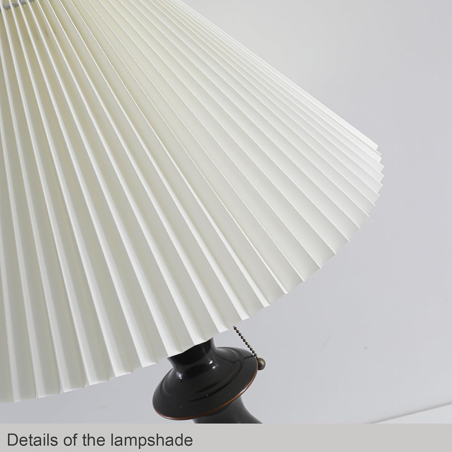 Pleated Lamp Shade for Arc/Arched Table Lamp/Floor Lamps Replacement Shade 5.9"Top X 16.5"Bottom X 11"High-Cream