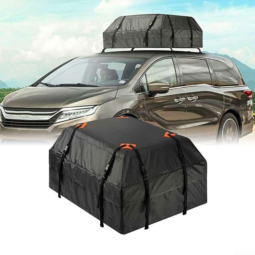 Coffre de Toit pour voiture 425L Imperméable 112x87x44cm - Conteneur Souple Grande Capacité pour SUV Camping(600D)
