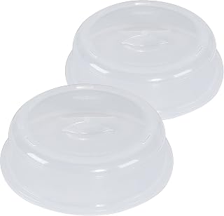 Nordic Ware 10-Inch Clear Microwave Splatter Covers, BPA-Free Melamine-Free Plastic Set of 2, Made in USA