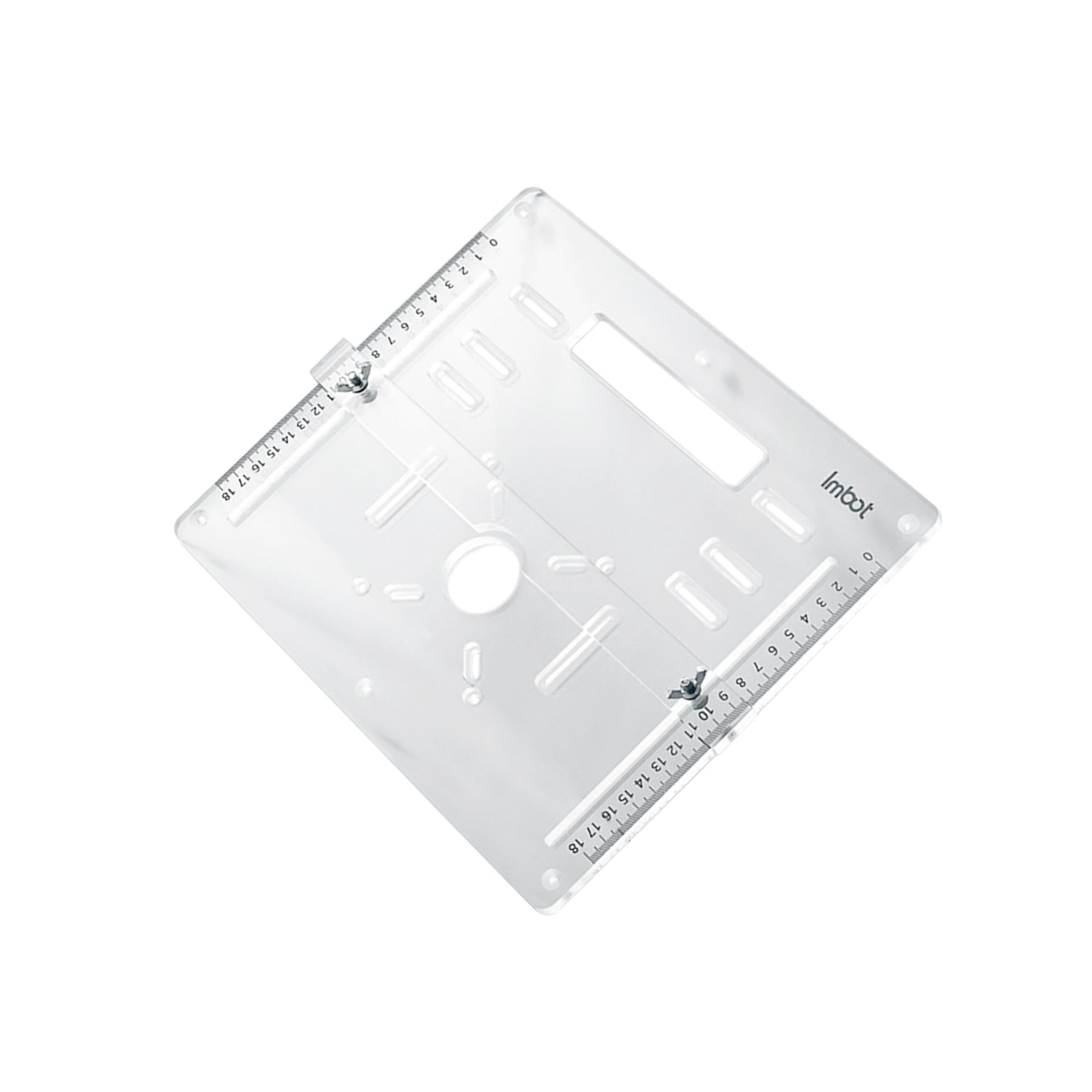 Placa de corte para carpintero sin perforaciones y placa inferior de riel guía para sierra circular con excelente durabilidad Base de máquina de, Claro, l
