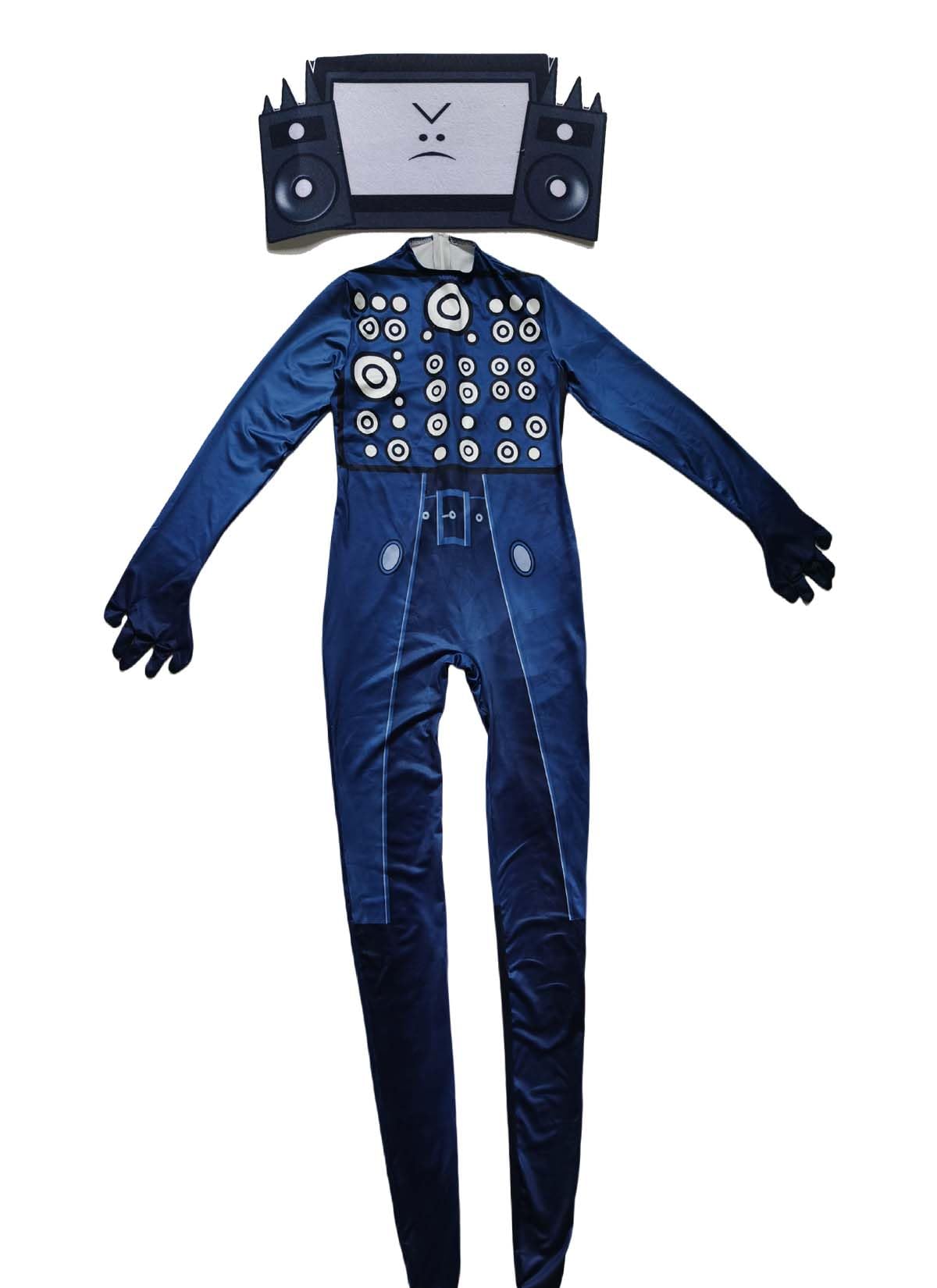 TV Camera Costume for Kids TV Man Camera Man Jumpsuit Cosplay Video Game Costumes Halloween Clothing