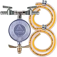 Regulador De Gás Duplo Com 2 Mangueiras Forno Cooktop Kit Instalação GLP Botijão P13