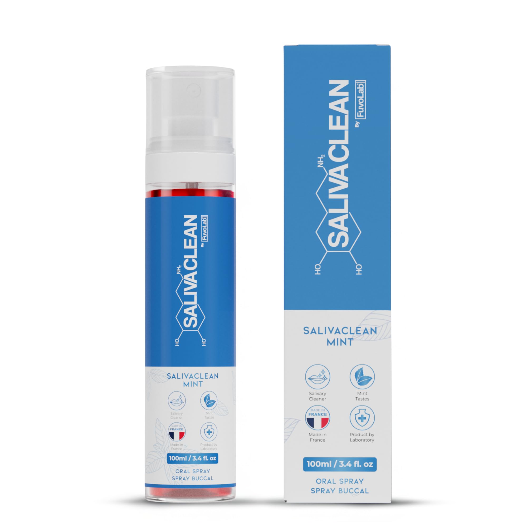 SalivaClean Anti-THC Spray Orale 100 ml Menta | Detox Salivare Istantaneo | Detergente Orale e di Saliva | Spray Detox Anti THC