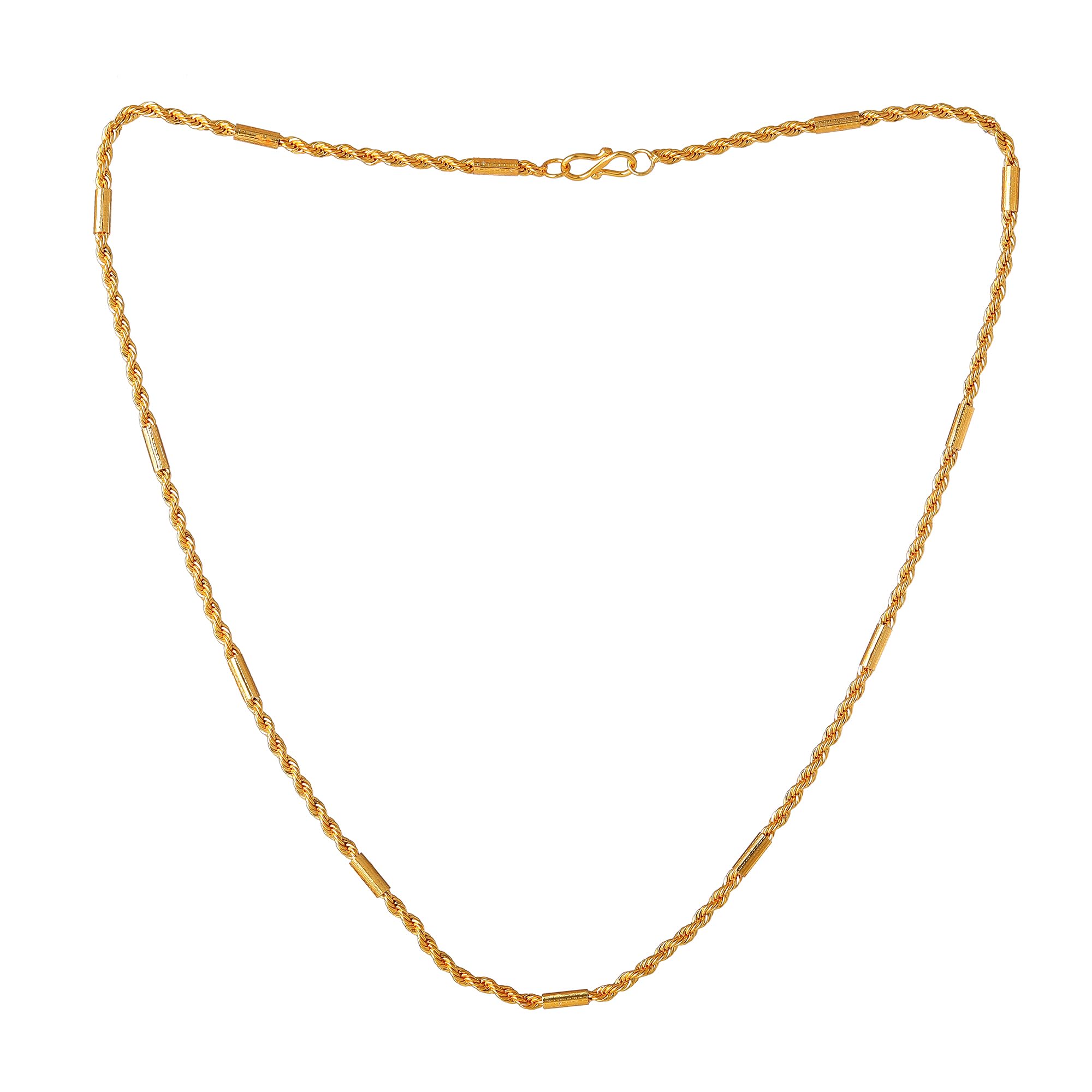 Fashion Jewelry Neck Chain for Men & Women: Gold Plated Modern & Timeless Elegance Necklace Chain | Perfect for Casual Outfits for Women, Boys and Men's (Unisex)- OSAK008-IG CHAIN